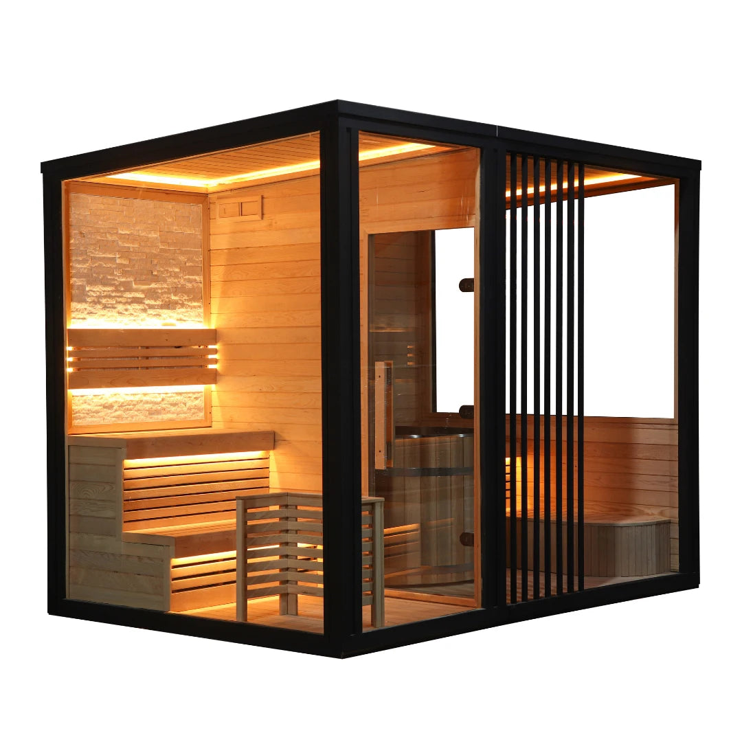 2-3 Person Custom Sauna with Ice Bath Room