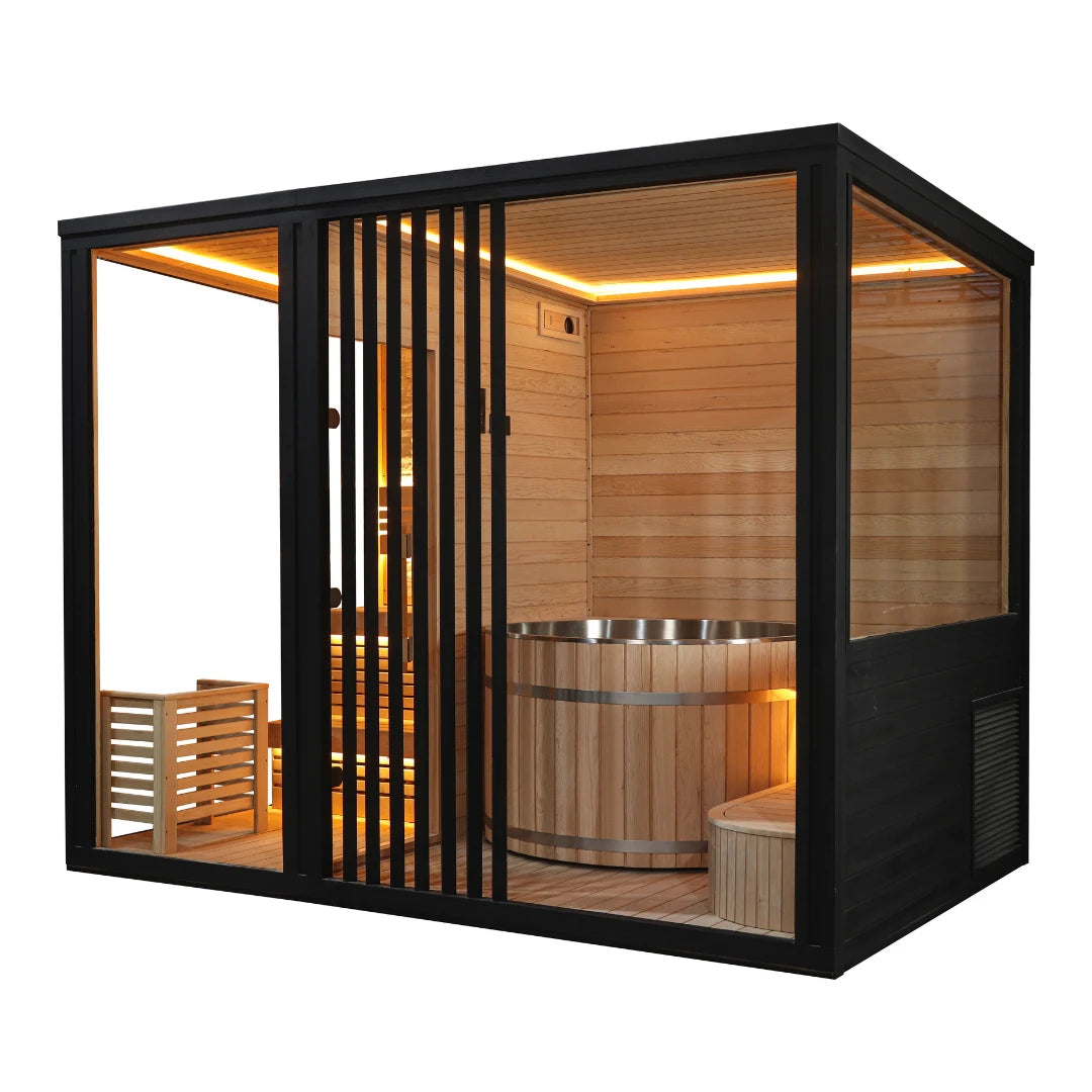 2-3 Person Custom Sauna with Ice Bath Room