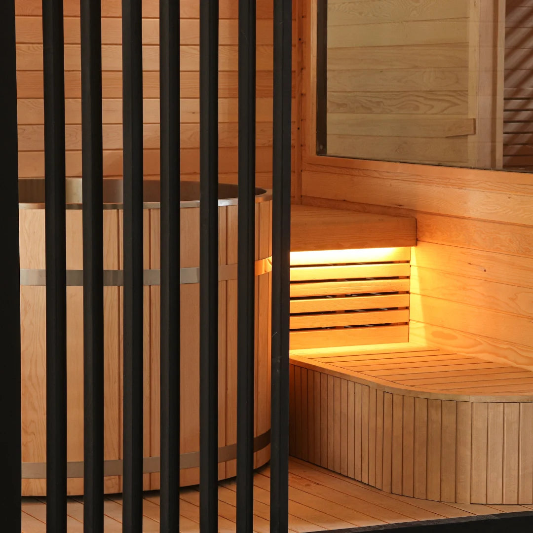 2-3 Person Custom Sauna with Ice Bath Room