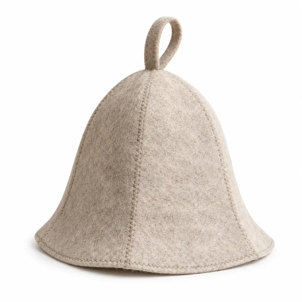 Felted wool sauna hat