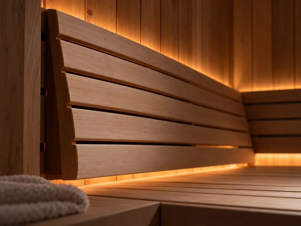 Timber backrests in The Cabin